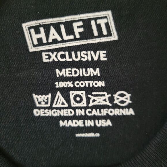 Half It Men's Never Trust an Atom Black Short Sleeve Crewneck T-shirt - Picture 4 of 10